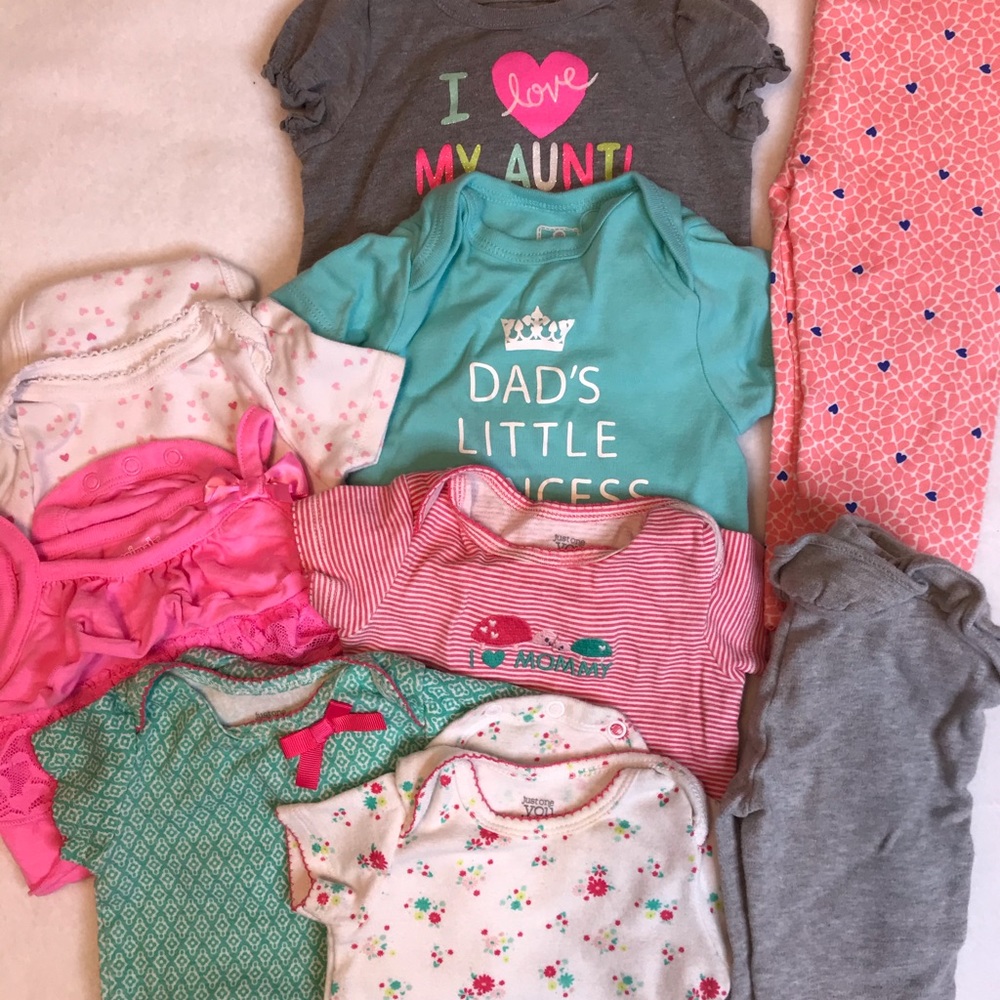 9 pc Infant Girls Lot (6-9M)